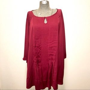 Lane Bryant Scarlet Pleated Tunic 26/28 NWT